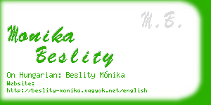 monika beslity business card